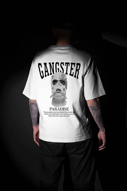 Black Gangster paradise T shirt