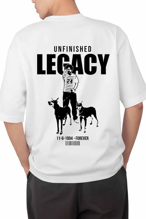 Sidhu Moose wala Unfinished Legacy Oversized T shirt