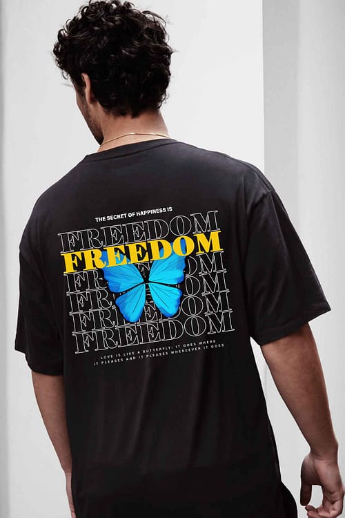 Butterfly Freedom Oversized T shirt